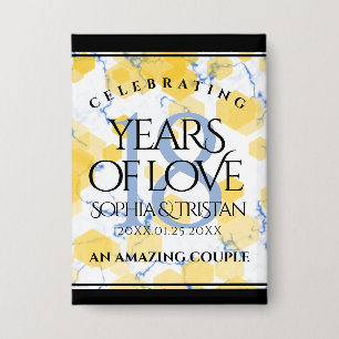 Chapa Elegante 18º Aniversario del Boda de Porcelana