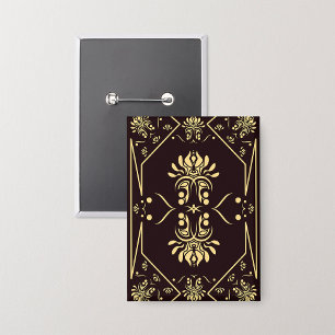 Chapa Elegante tarjeta de juego de vintage Black Gold