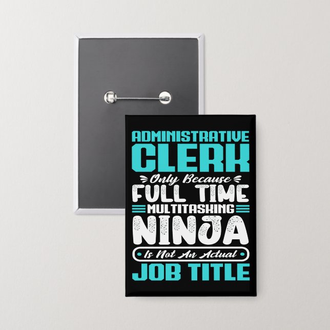 Chapa Empleado administrativo Títulos de profesión (Anverso/Reverso)