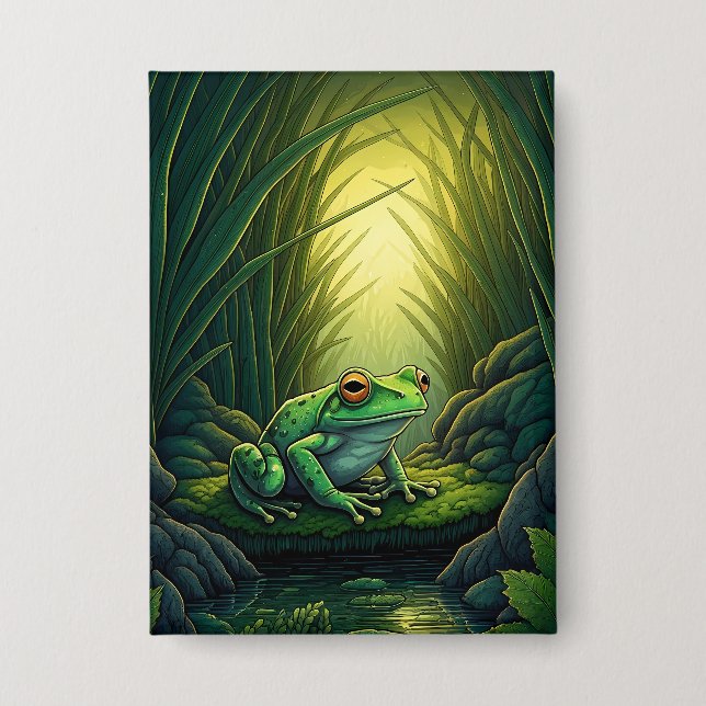 Chapa Enchanted Green Frog in a Forest (Anverso)