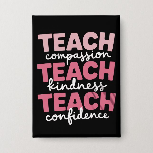 Chapa Enseñar vida de profesor lindo Educación Inspirado (Anverso)