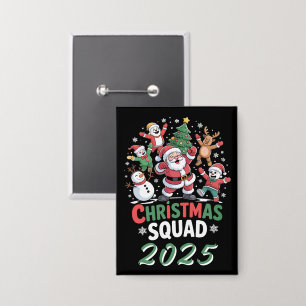 Chapa Equipo de Navidad Personalizado 2025 Familia Santa