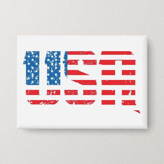 Chapa Estados Unidos patriótico en rojo, blanco y azul (Anverso)