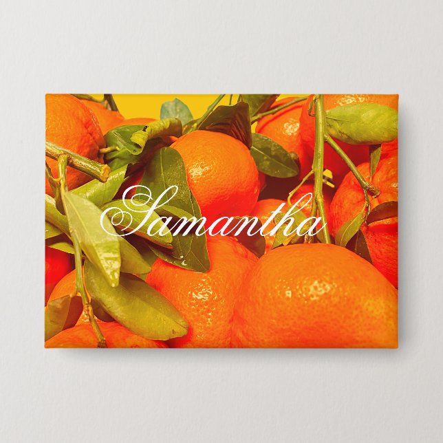 Chapa Estética de fruta Naranja suave (Anverso)