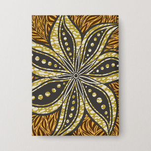 Chapa Estilo de Batik Floral Resumen Africano