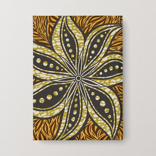 Chapa Estilo de Batik Floral Resumen Africano (Anverso)