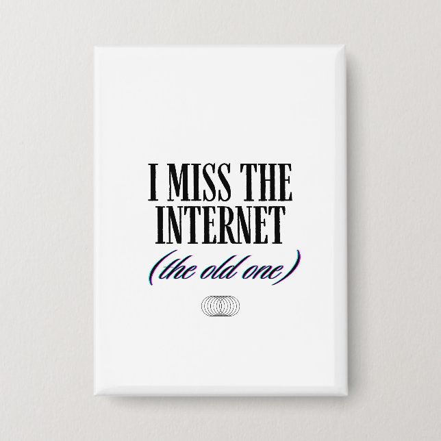 Chapa Extraño el viejo Internet (Anverso)