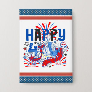 Chapa Feliz 4 de julio de fuegos artificiales USA-63261