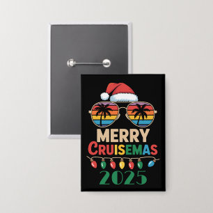 Chapa Feliz Crucero de Navidad 2025 Personalizado Navida