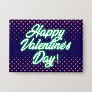 Chapa Feliz día de San Valentín Diseño Neon-23692