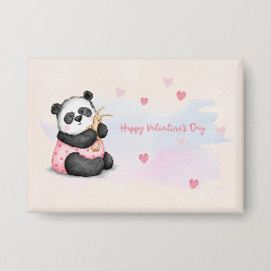 Chapa Feliz día de San Valentín Panda Conejo Corazón Acu