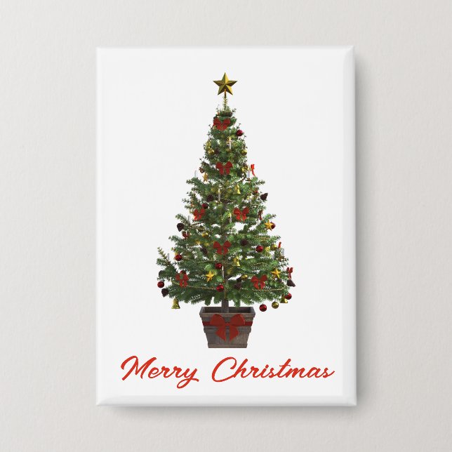Chapa Feliz Navidad. Árbol de Navidad (Anverso)