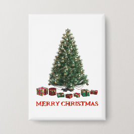Chapa Feliz Navidad. Árbol (diseño 1) con regalos