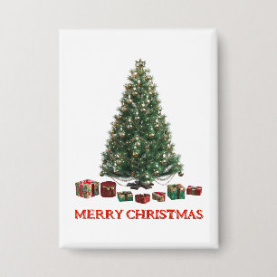 Chapa Feliz Navidad. Árbol (diseño 1) con regalos