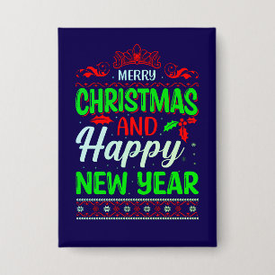 Chapa Feliz Navidad Y Feliz Año Nuevo-61064