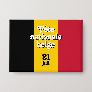Chapa Fête nationale belga bandera belga