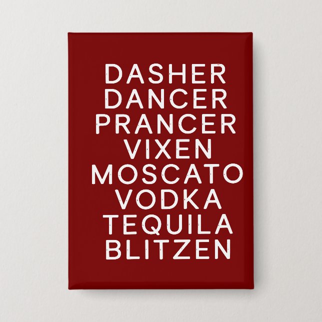 Chapa Fiesta de Navidad bebiendo Dasher Dancer  (Anverso)