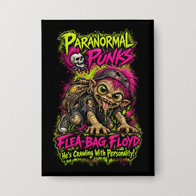 Chapa Flea-Bag Floyd – Punks Paranormales (Anverso)
