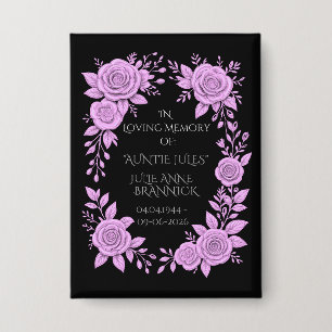 CHAPA FLORAL LAVANDA. RECUERDO EN MEMORIA AMADA, 
