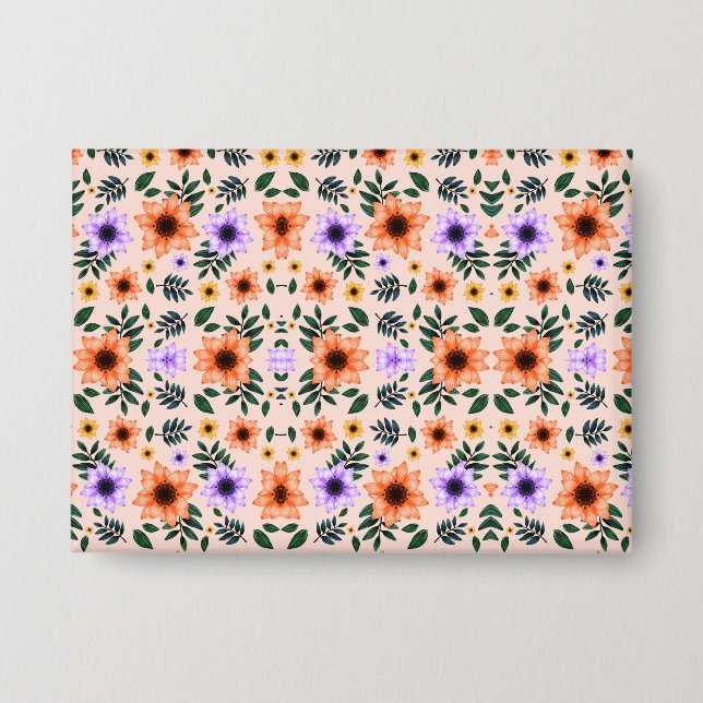 Chapa Floral-patterned envelope with vibrant orange  (Anverso)