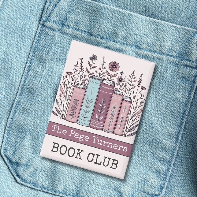 Chapa Floral personalizada de Book Club (Subido por el creador)