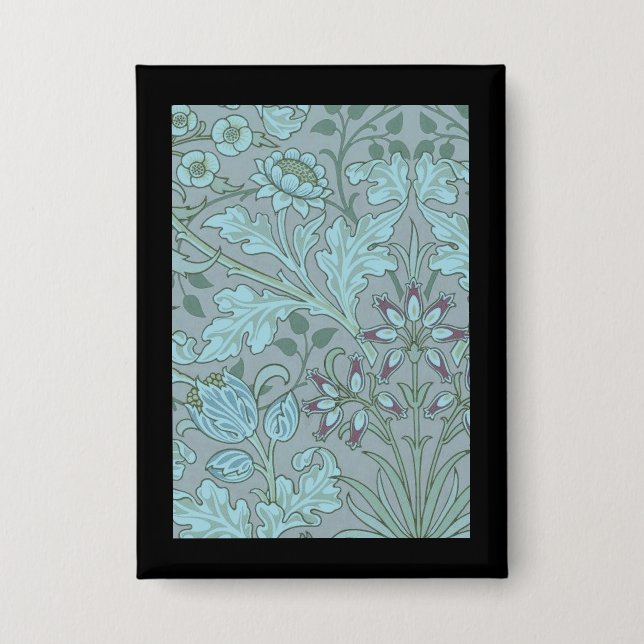 Chapa Flores Decorativas de Azul Pastel (Anverso)