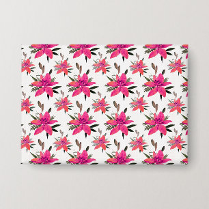 Chapa Flores rosadas diseño de patrón floral
