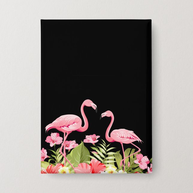 Chapa Flores Tropicales Y Flamencos-32146 (Anverso)