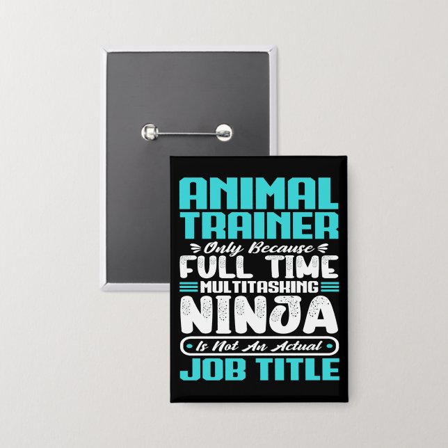 Chapa Formación divertida para el adiestrador de animale (Anverso/Reverso)
