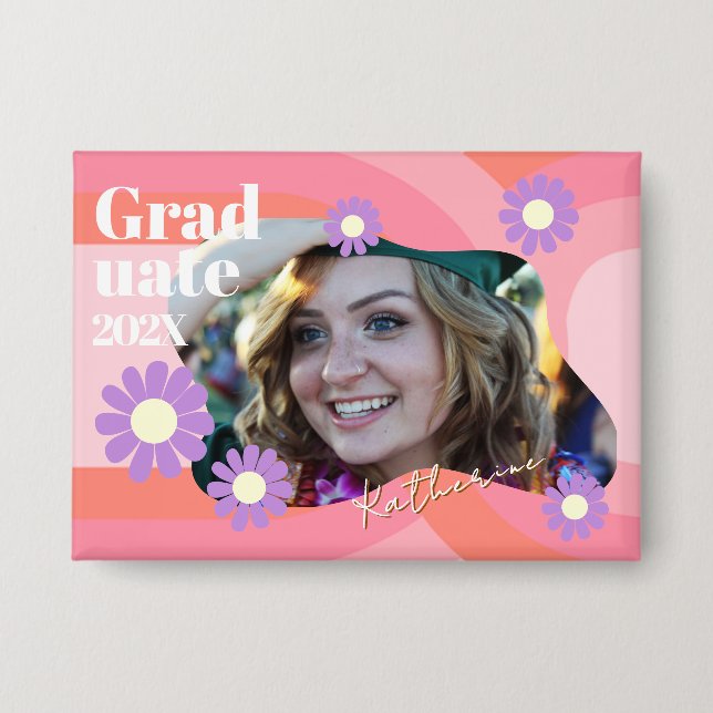 Chapa Foto de Daisy graduada (Anverso)