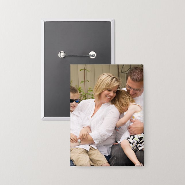 Chapa Foto Profesional Rectángulo 2,5" x 3,5" (Anverso/Reverso)