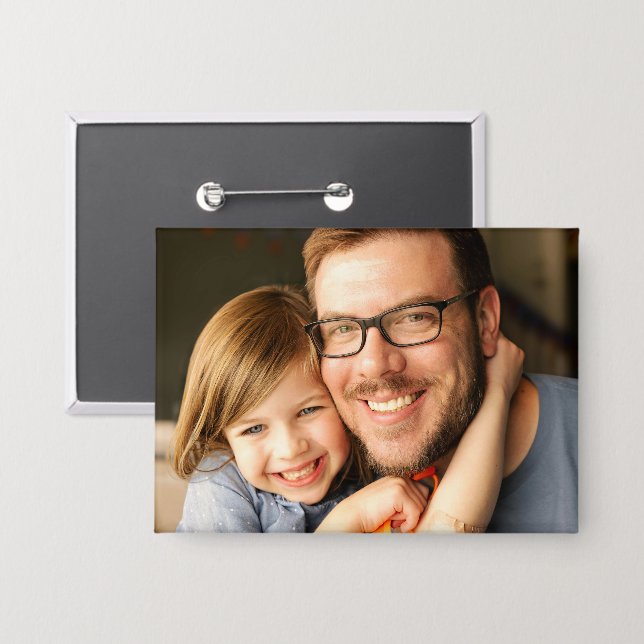 Chapa Foto Profesional Rectángulo 3,5" x 2,5" (Anverso/Reverso)