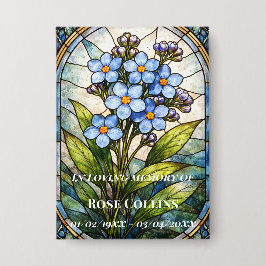 Chapa Funeral Forget me Not Stained Glass Memorial