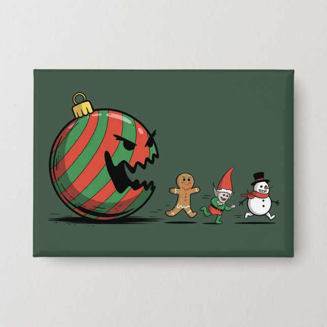 Chapa Funny Christmas Gingerbread Santa Holiday Party (Anverso)