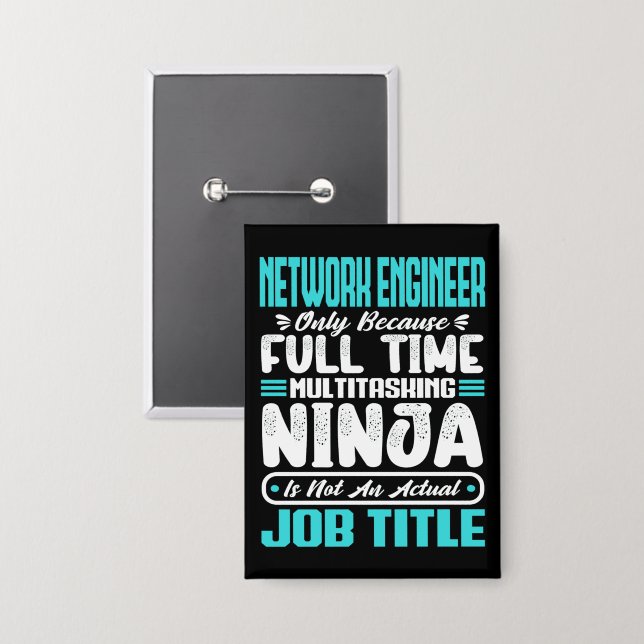 Chapa Funny Network Engineer Job Title Professionals (Anverso/Reverso)