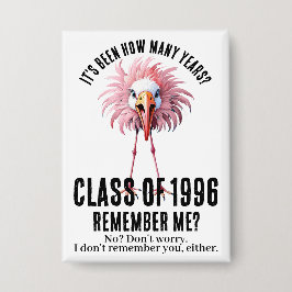 Chapa Funny Personalizado Flamingo 30th School Class Reu