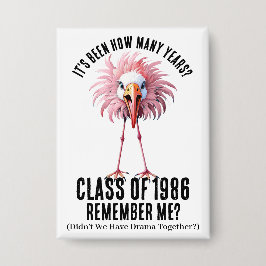 Chapa Funny Personalizado Flamingo School School Class R