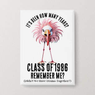 Chapa Funny Personalizado Flamingo School School Class R