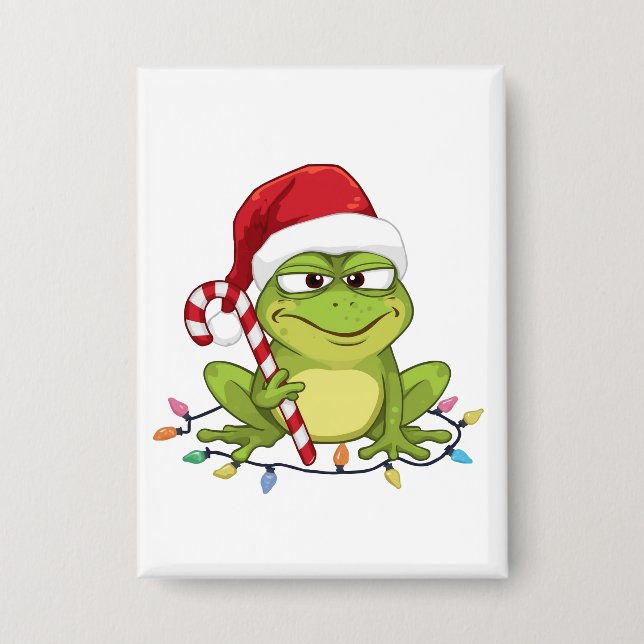 Chapa Funny Santa Frog Christmas Shirt - Cute Frog with  (Anverso)