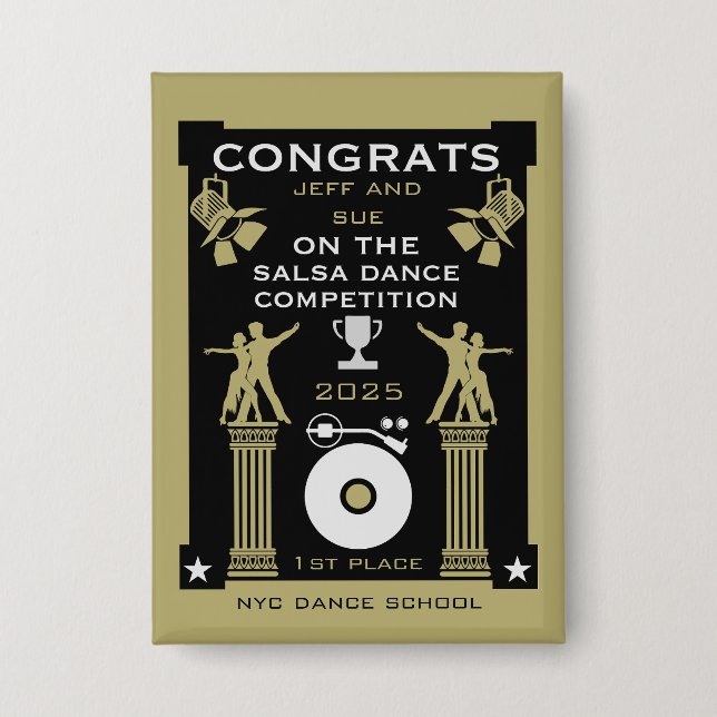 Chapa Ganadores del concurso de danza Salsa (Anverso)