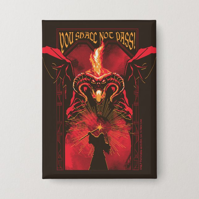Chapa GANDALF™ Vs Balrog "You Shall Not Pass" Graphic (Anverso)