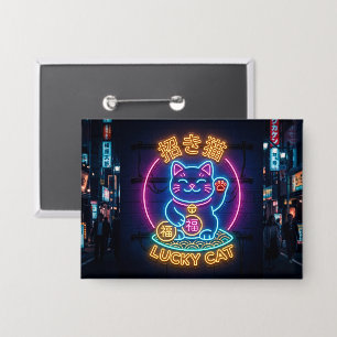 Chapa Gato de la Suerte de Neón – Maneki Neko Callejero