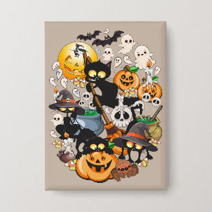 Chapa Gatos divertidos de Halloween en una fiesta