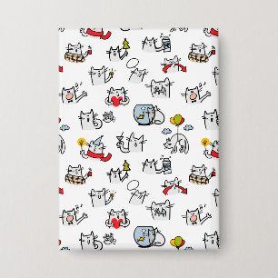 Chapa Gatos divertidos, leche y magia.