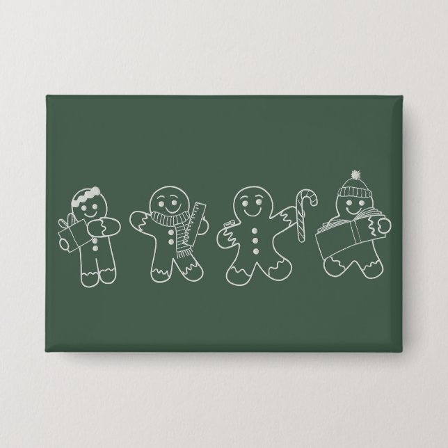 Chapa Gingerbread Teacher Christmas Holiday Teacher Xmas (Anverso)