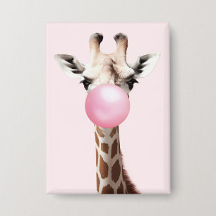 Chapa Girafa que reluce la burbuja rosada Gum Arte sinus