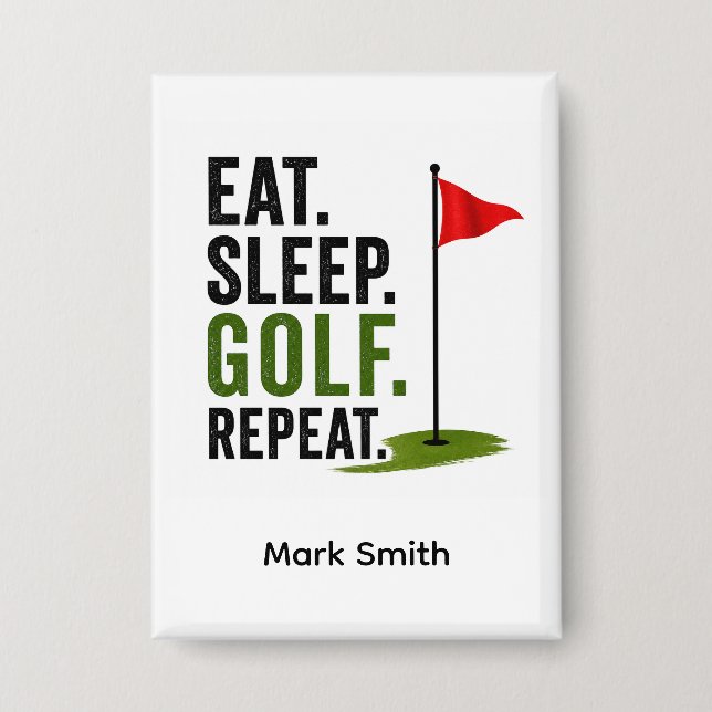 Chapa Golf Comer Dormir Golf Repetir (Anverso)