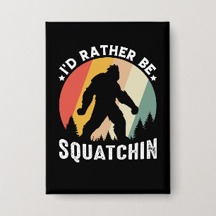 Chapa Gráfico Retro Bigfoot Sasquatch Squatchin