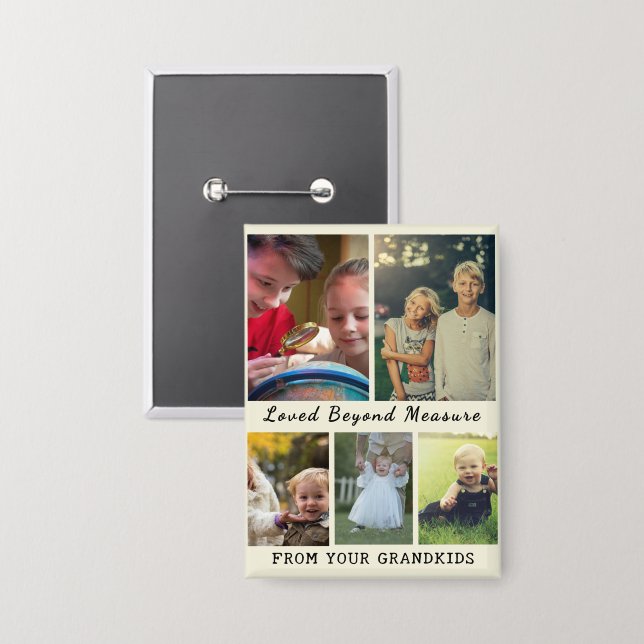 Chapa Grandparents Day – Loved Beyond Measure Button (Anverso/Reverso)