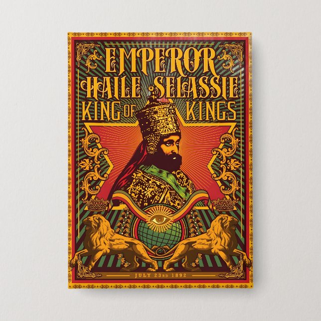 Chapa Haile Selassie I Jah Rastafari Rasta Reggae Roots  (Anverso)